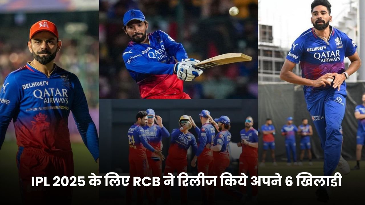 IPL 2025 के लिए RCB ने रिलीज किये अपने 6 खिलाडी | RCB Released Players list in IPL 2025